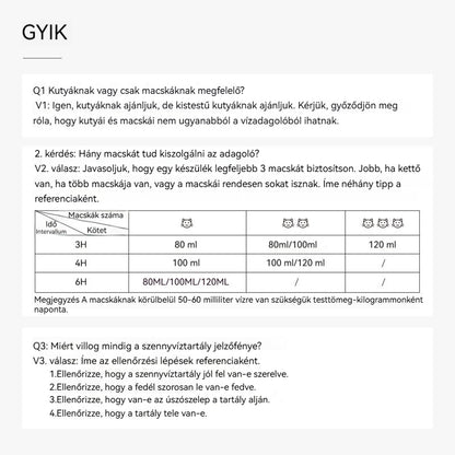 🎉🎉Intelligens kisállat vízadagoló,🥳🥳 automatikus kisállat vízadagoló adagoló adagoló